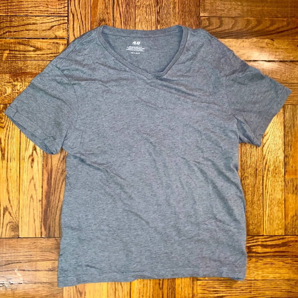 H&M Men's T-Shirt Heather Gray Grey Large